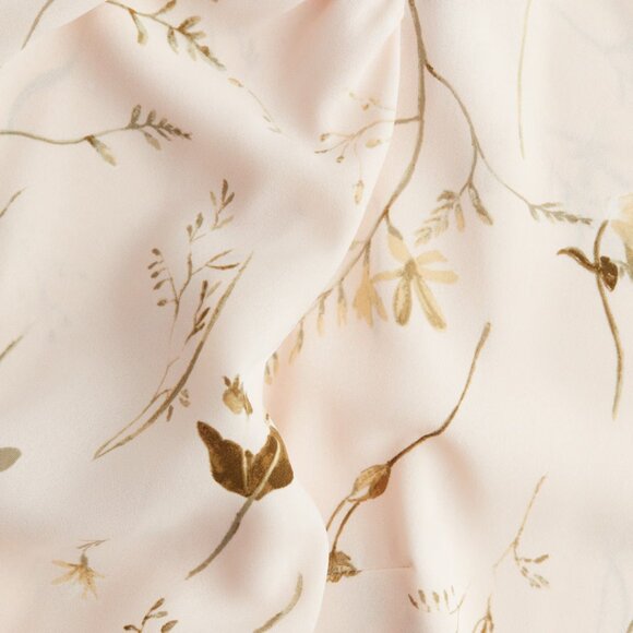 H&M Powder Pink Floral Wrap Dress w/ Tie Belt (Large) - Picture 4 of 12